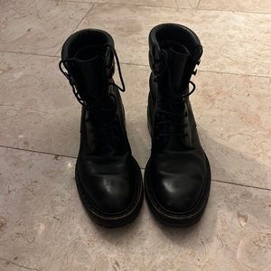 Saint Lauren leather combat boots